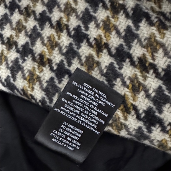 LAST CHANCE ARITZIA Wilfred Wool Prescott Houndstooth Coat - Picture 9 of 9